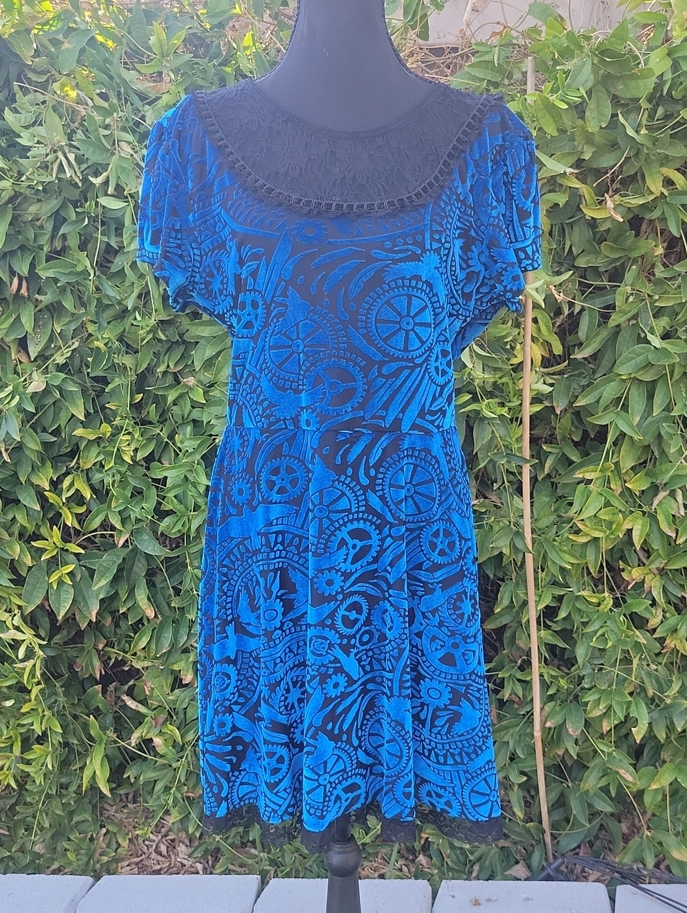 Miss Peregrine's Home For Peculiar Children Blue Velvet Steampunk Dress